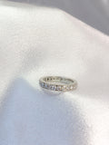 Tiffany & Co. 18K White Gold and Diamond Band Ring 3.2mm