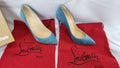 Christian Louboutin Suede Blue Heels Shoes