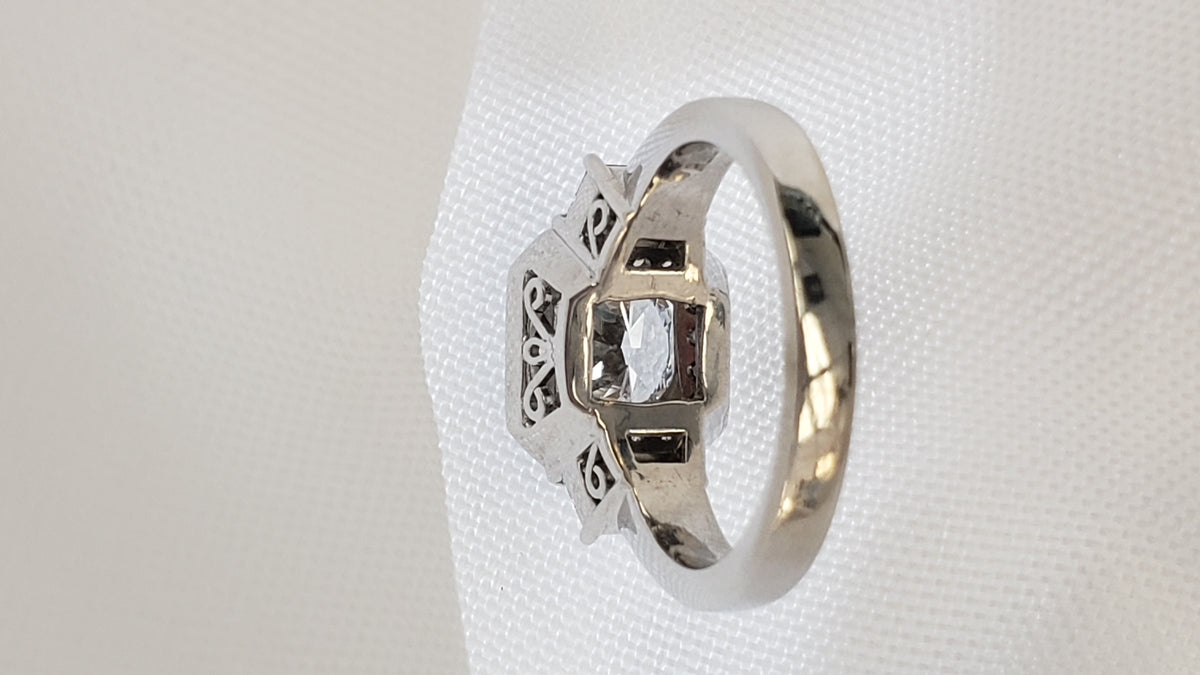 Platinum Lab Grown and Natural Diamond Engagement Ring