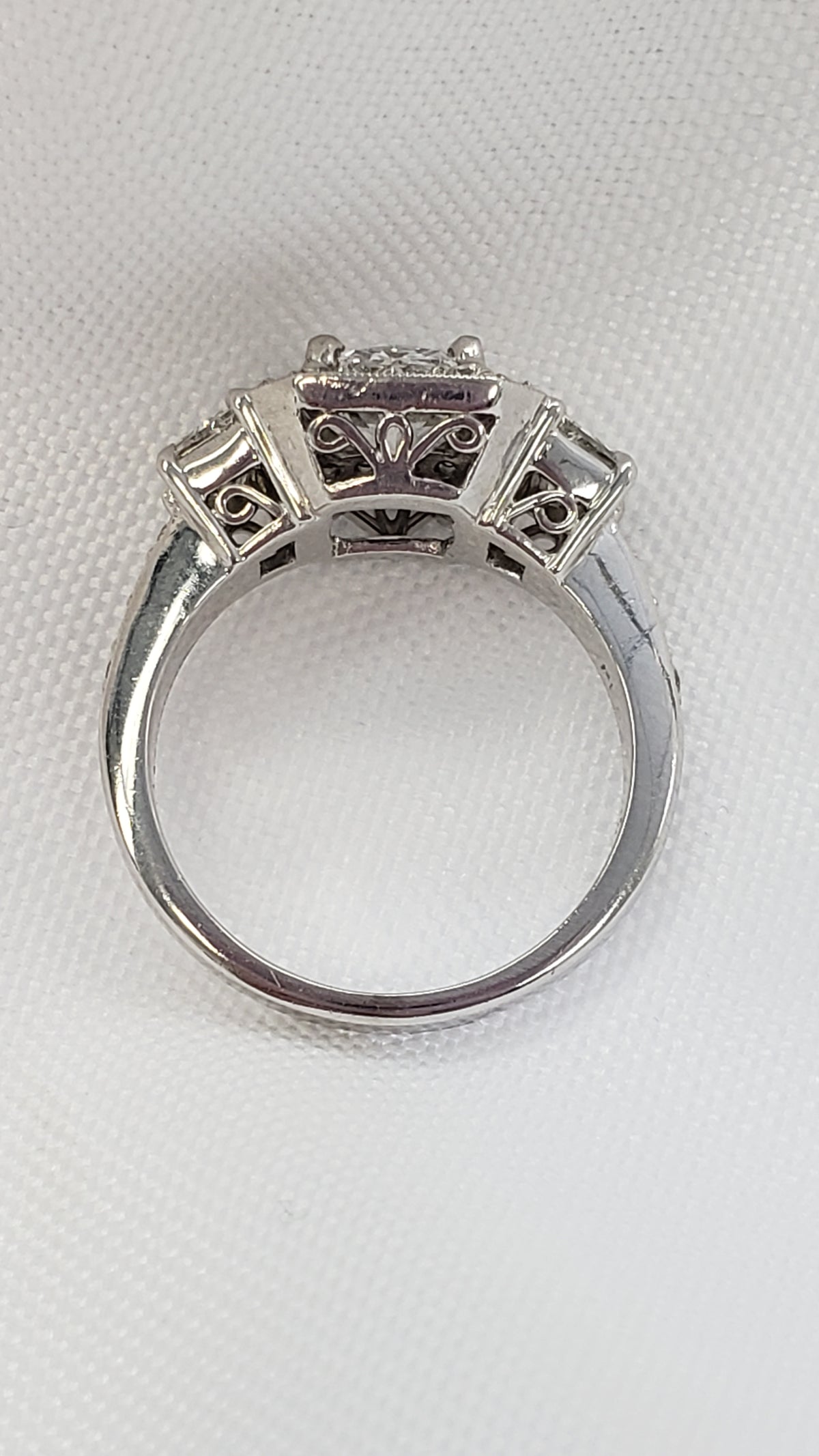 Platinum Lab Grown and Natural Diamond Engagement Ring