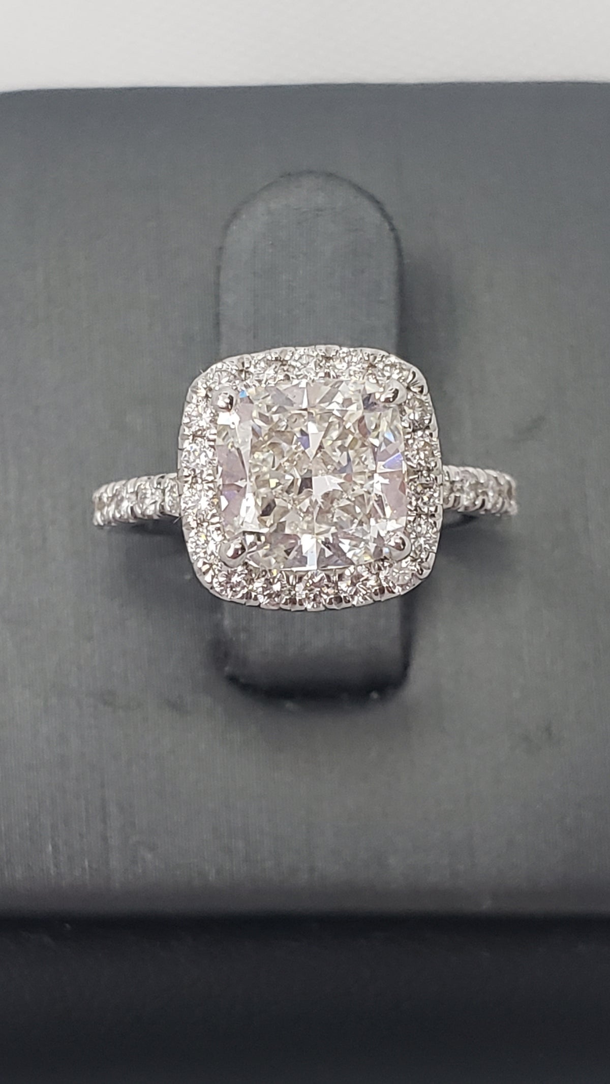 14K White Gold Lab Grown and Natural Diamond Engagement Ring