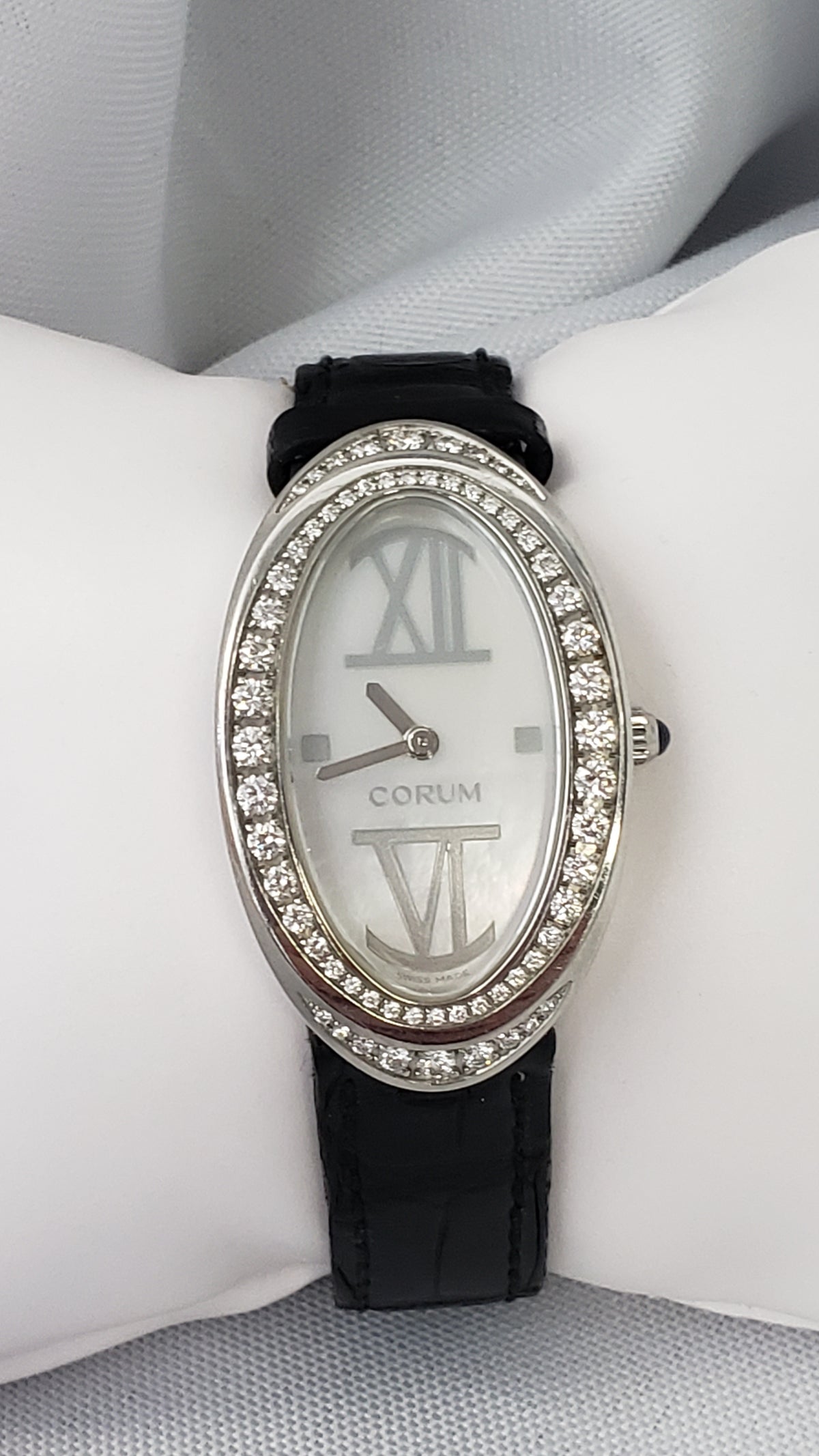 Corum Ovale Stainless Steel, Diamond And Mother-Of-Pearl Watch 24mm
