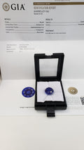 31.07 Ct Blue-Violet Tanzanite Round Brilliant Cut Loose Gemstone Certified