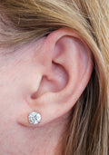 Laboratory Grown Diamond Stud Earrings, 2.10 Total Carat Weight, Set in 14kt White Gold