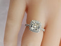 14K White Gold Lab Grown and Natural Diamond Engagement Ring