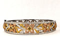 Tri-color Gold Diamond Cuff Bracelet
