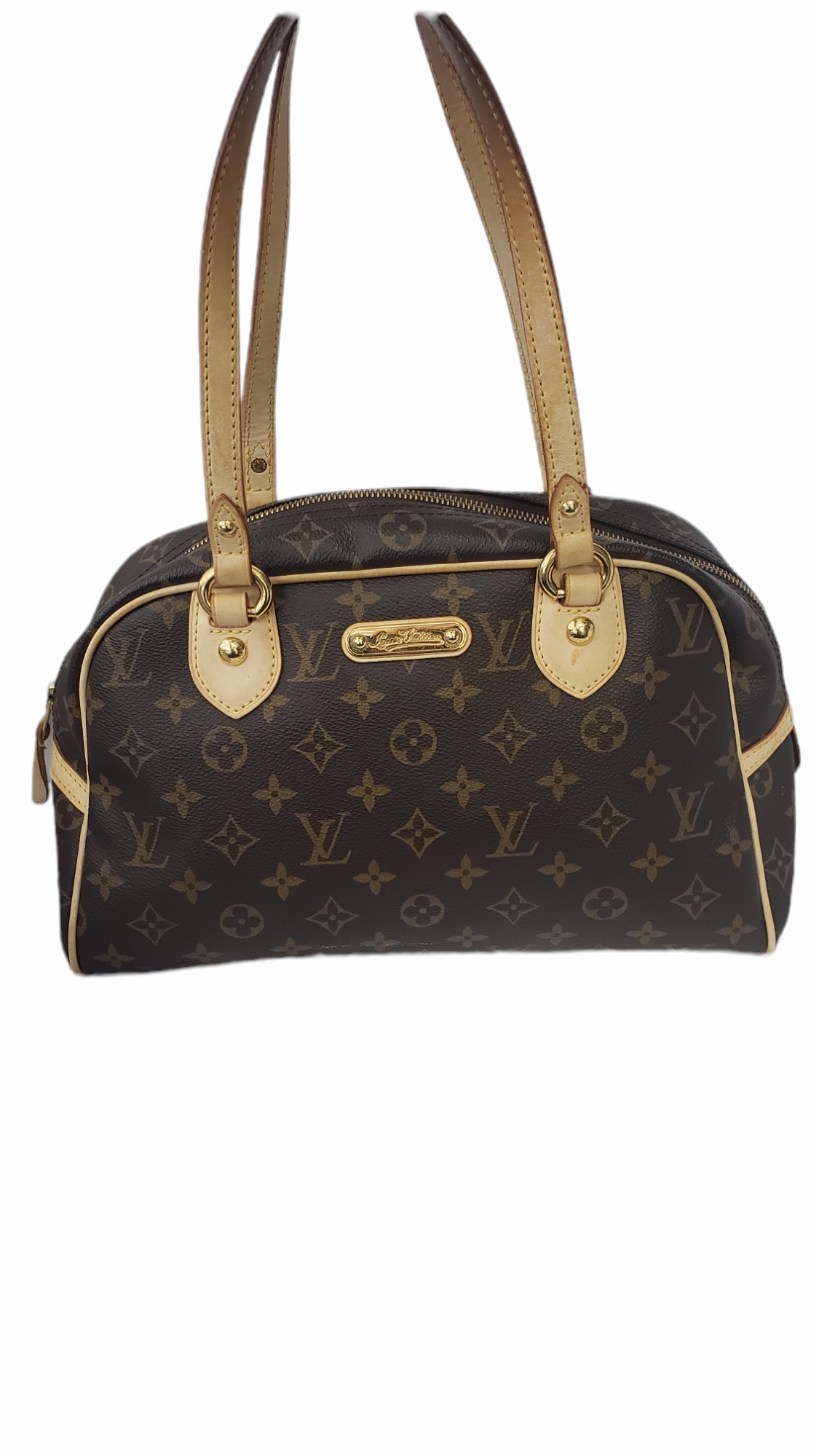 Authentic Louis Vuitton Monogram Montorgueil PM Bowler Women's Purse Handbag Preowned