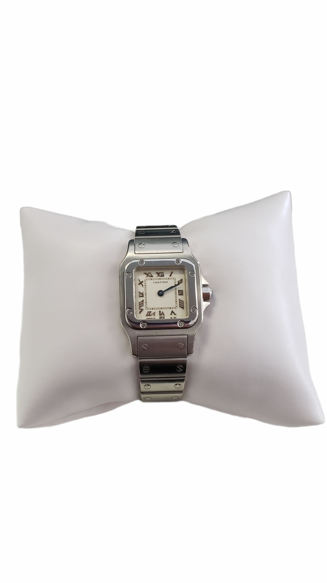 Cartier Santos Galbee 1565 Stainless Steel Quartz Ladies Watch Preowned