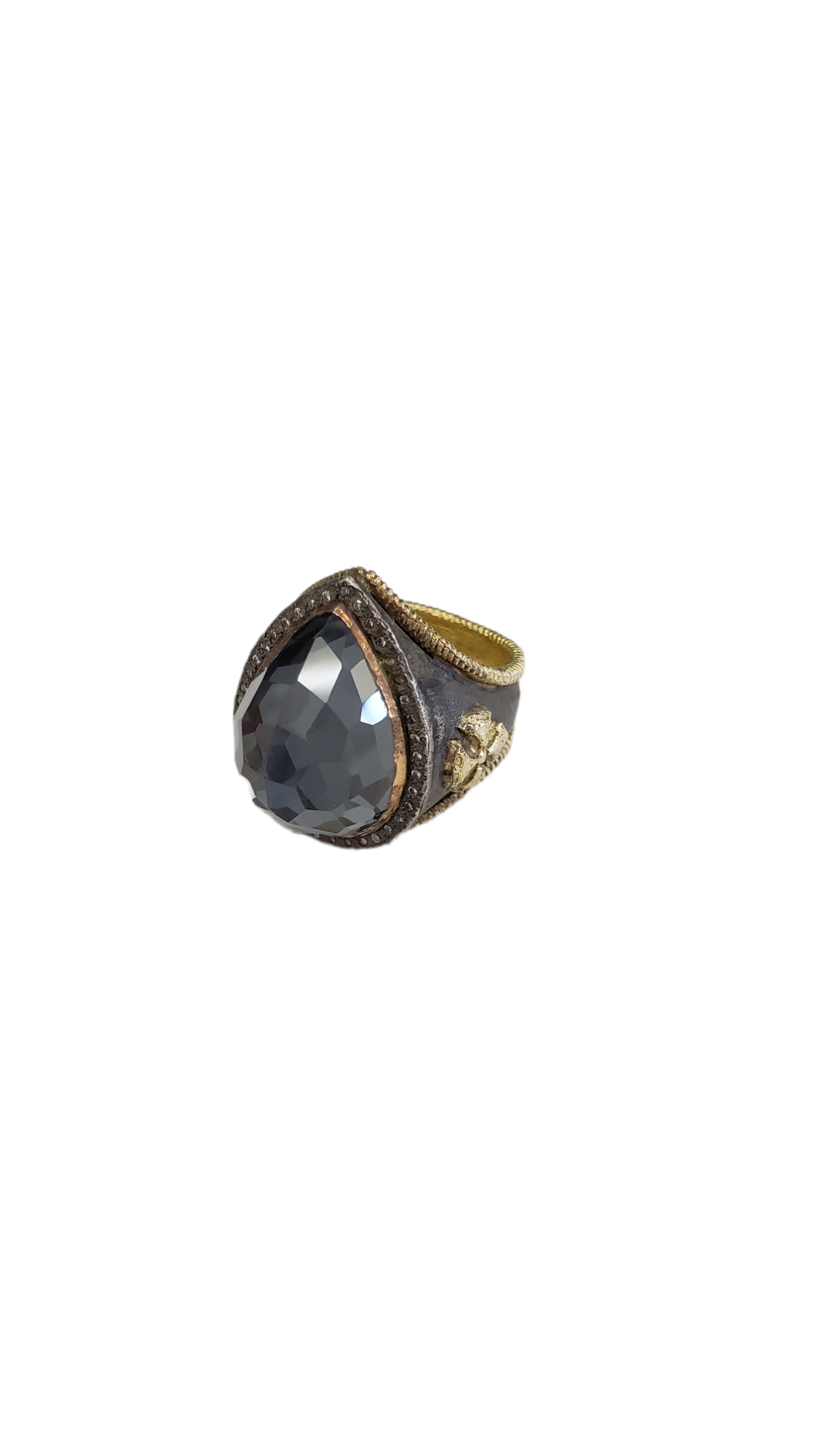 Armenta Quartz Statement Ring Made with Gold and Silver Size 7 (US)