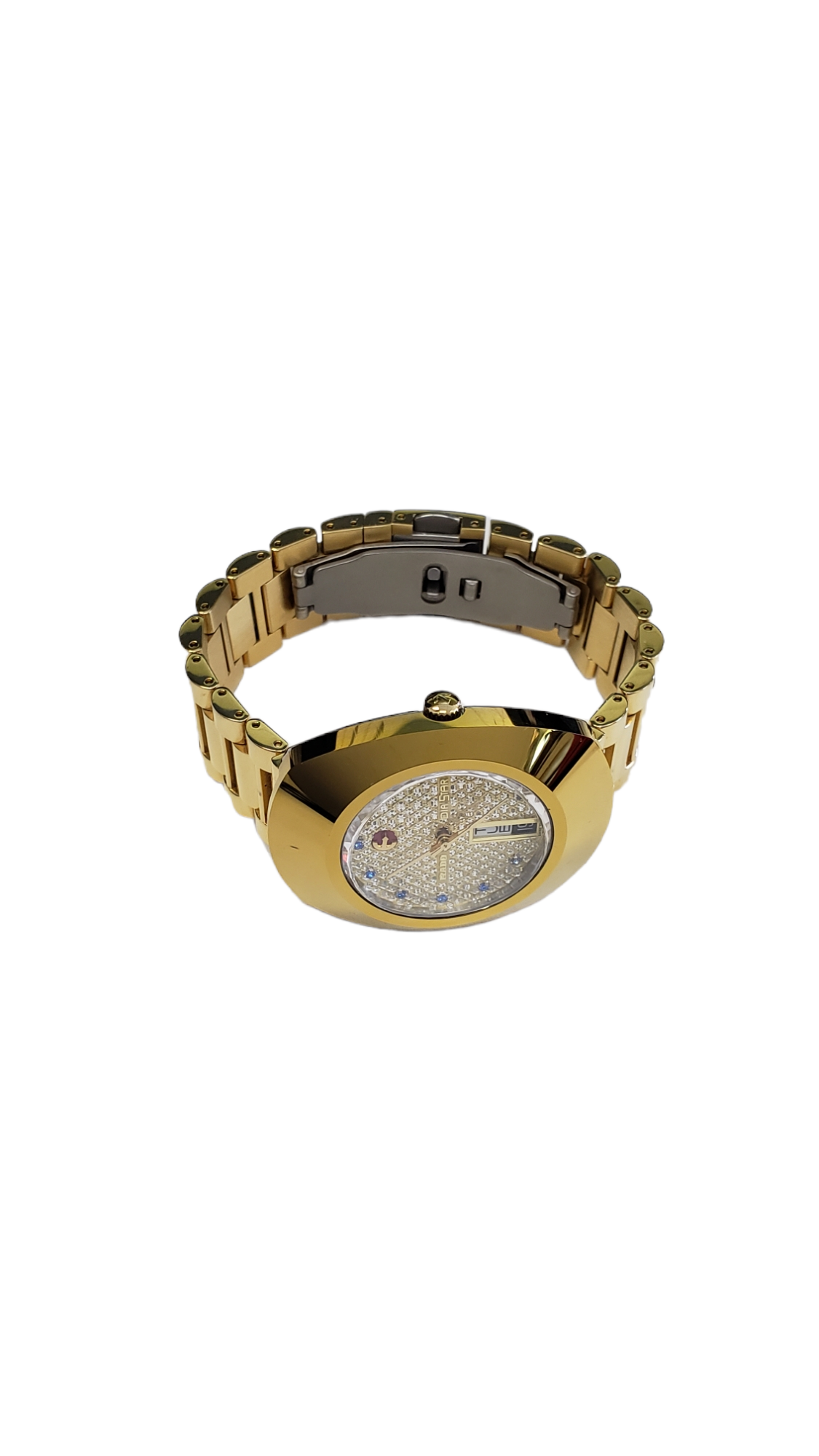 Rado Switzerland Gold Plated Automatic Diastar Watch Men's Preowned