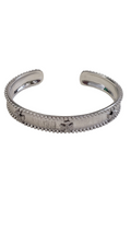 Jude Frances Diamond Beaded Maltese Brushed Finish Cuff made in 18-Karat White Gold Bracelet