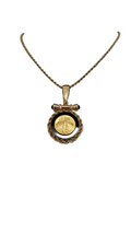 22k 2000 American Gold Eagle 1/10 oz Uncirculated 10k gold / Onyx Case 14k Gold Necklace