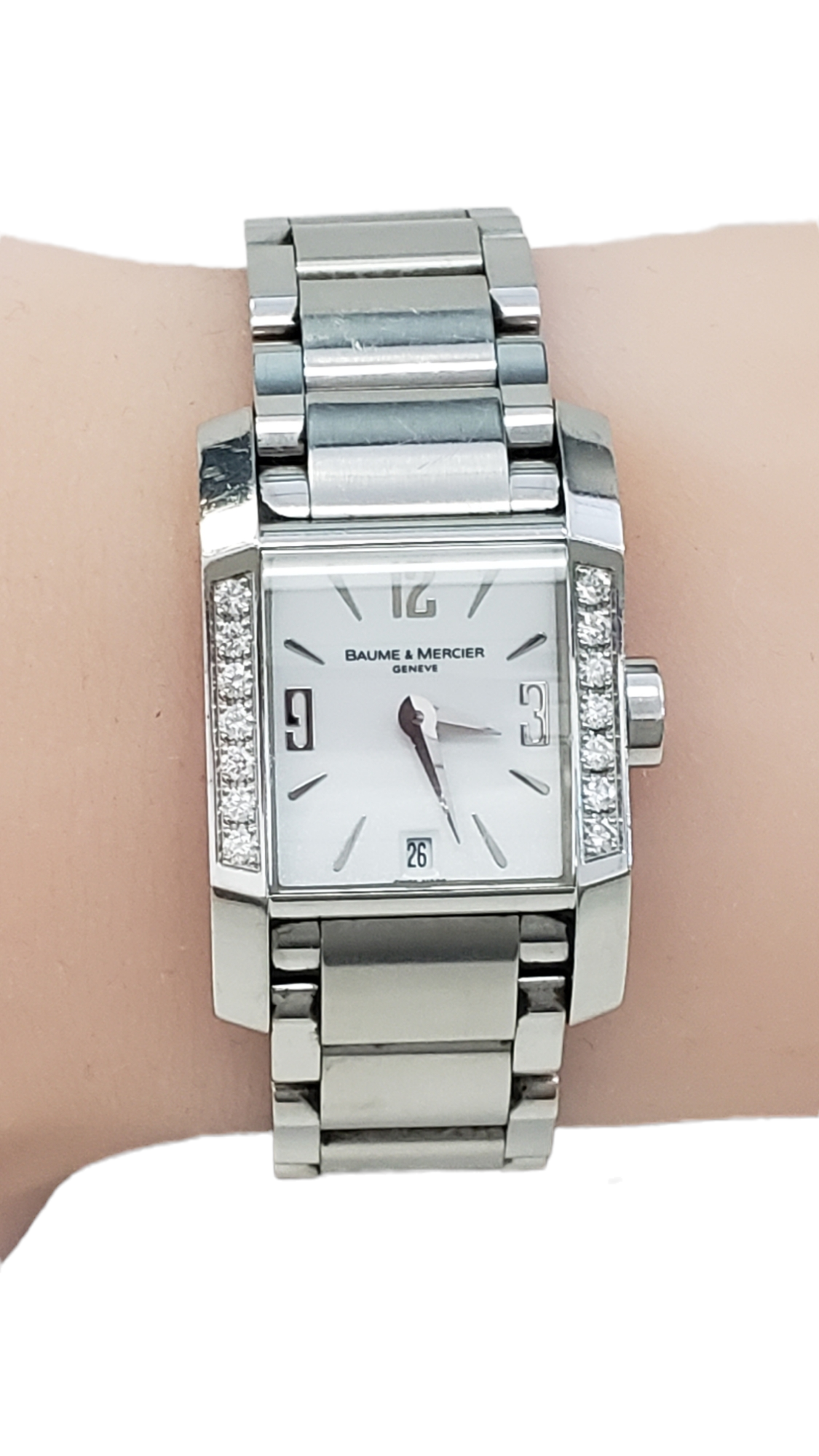 Baume mercier stainless steel discount watch