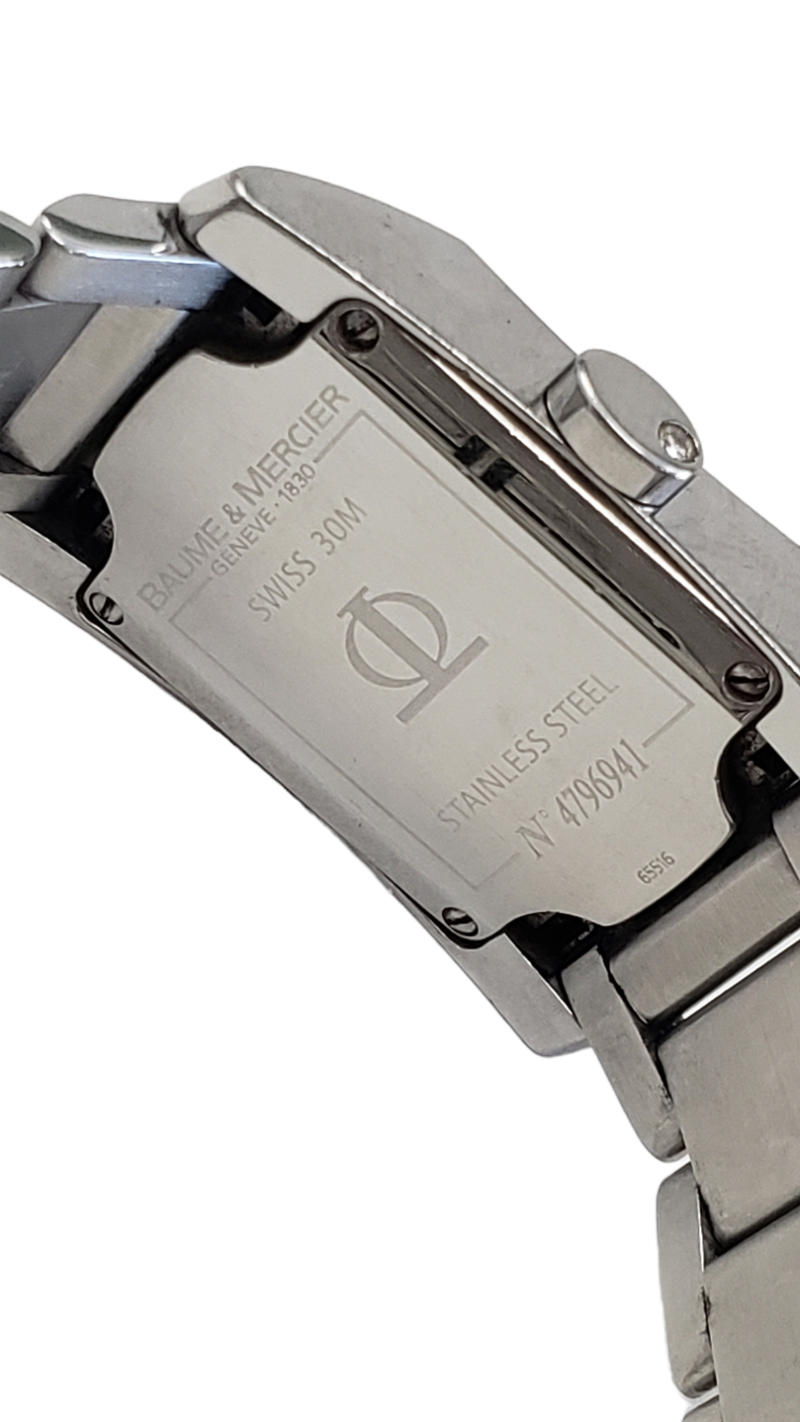 Baume & Mercier Ladies Hampton Diamond Accented Wrist Watch 22mm MOP 65516