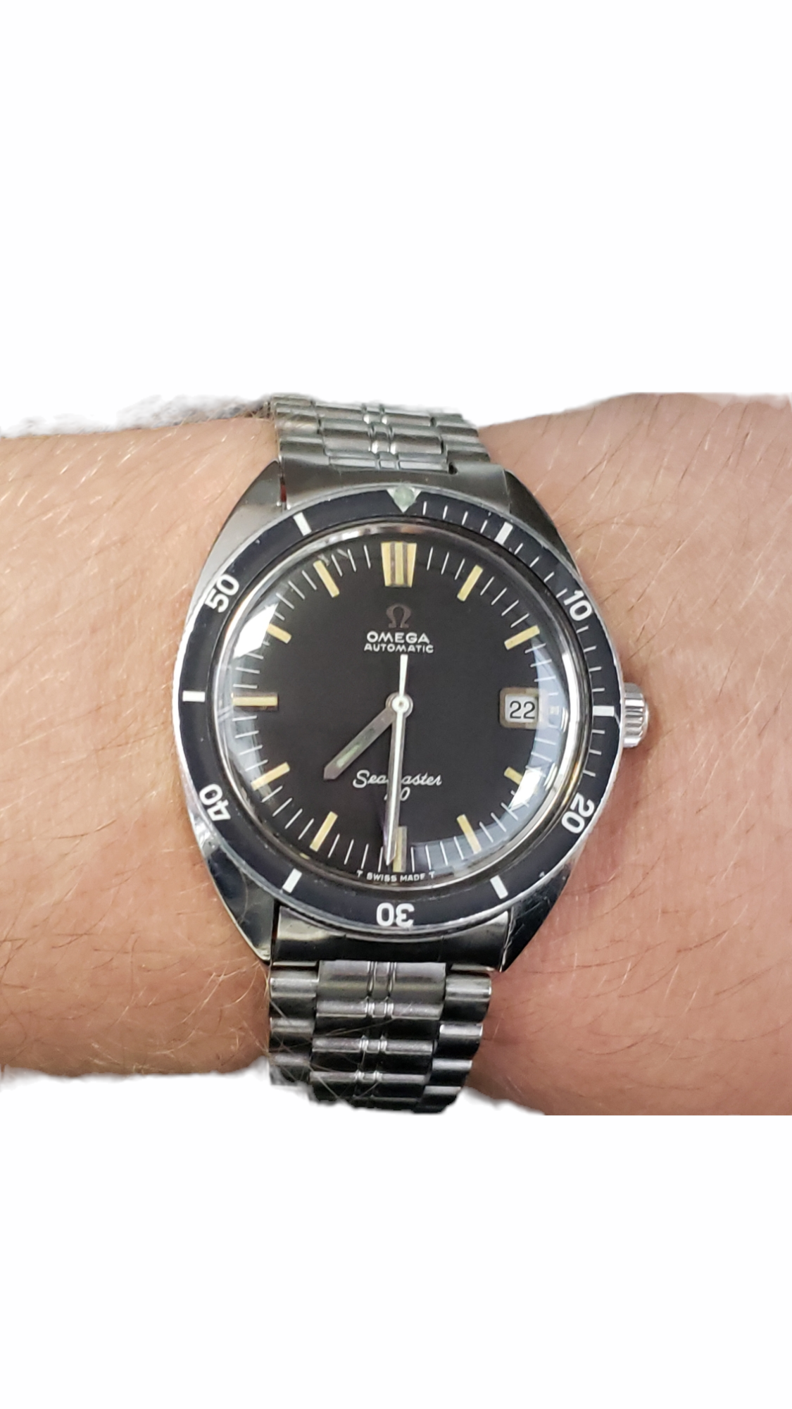 Vintage Omega Automatic Seamaster 120 Stainless Steel 36mm Watch
