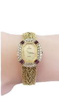 Concord 18K Yellow Gold Diamond and Ruby Women's Watch 21mm