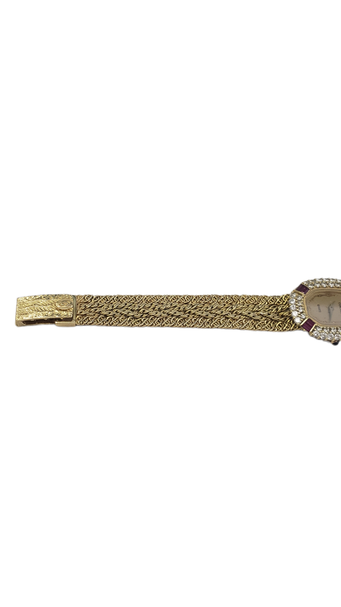 Concord 18K Yellow Gold Diamond and Ruby Women's Watch 21mm
