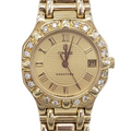 Concord Ladies 18 Karat Yellow Gold Diamond Bezel Saratoga Ladies Watch