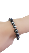 Sterling Silver Tahitian Black Pearl Bracelet Preowned