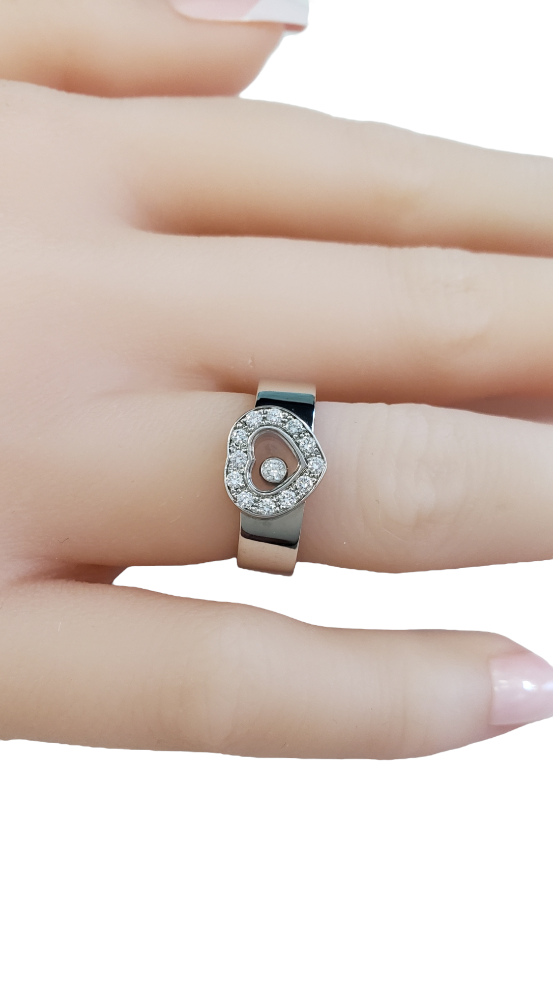 Chopard happy diamond clearance ring white gold