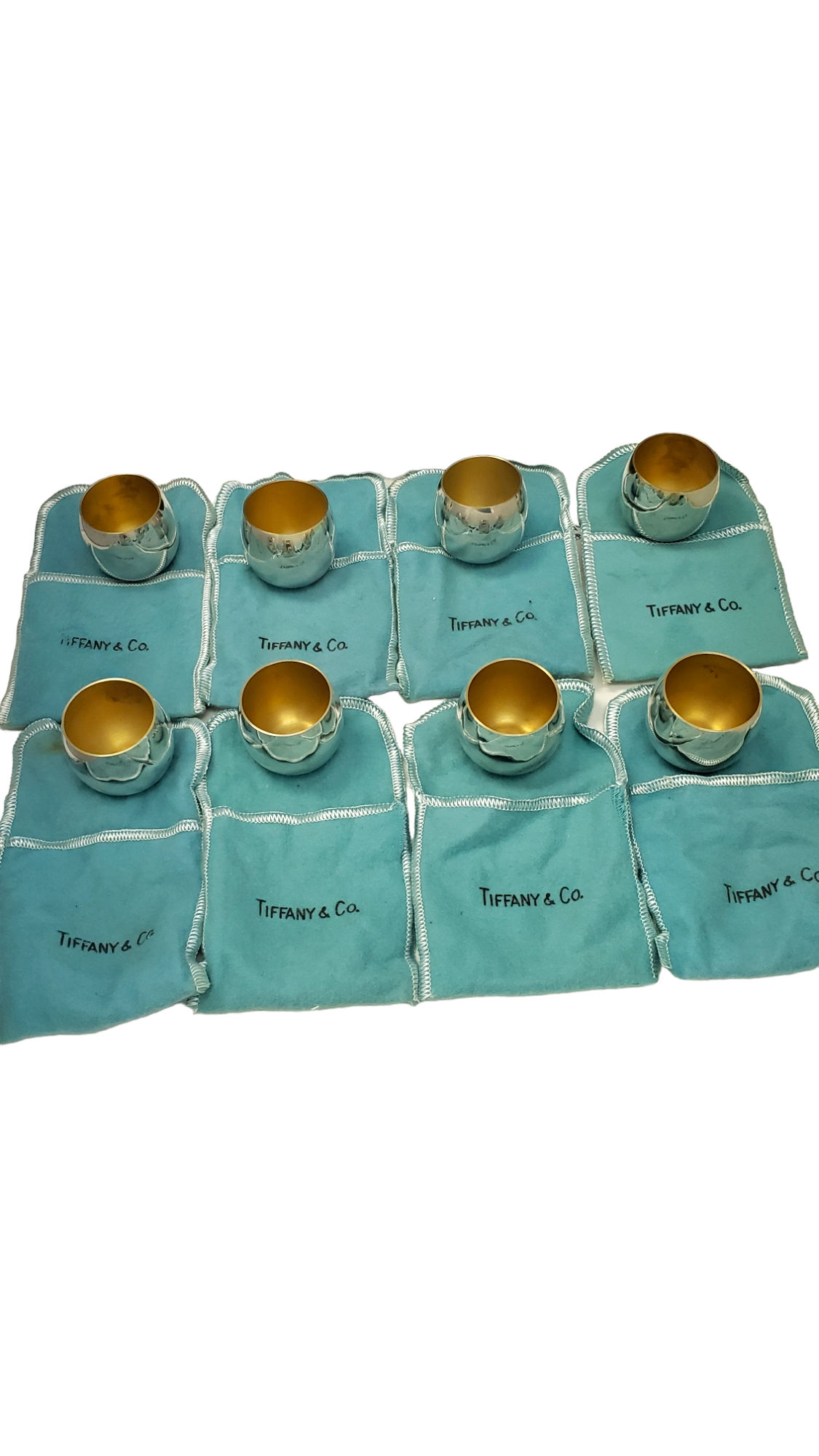 Tiffany & Co Sterling Silver Makers Shot Cups Set of 8