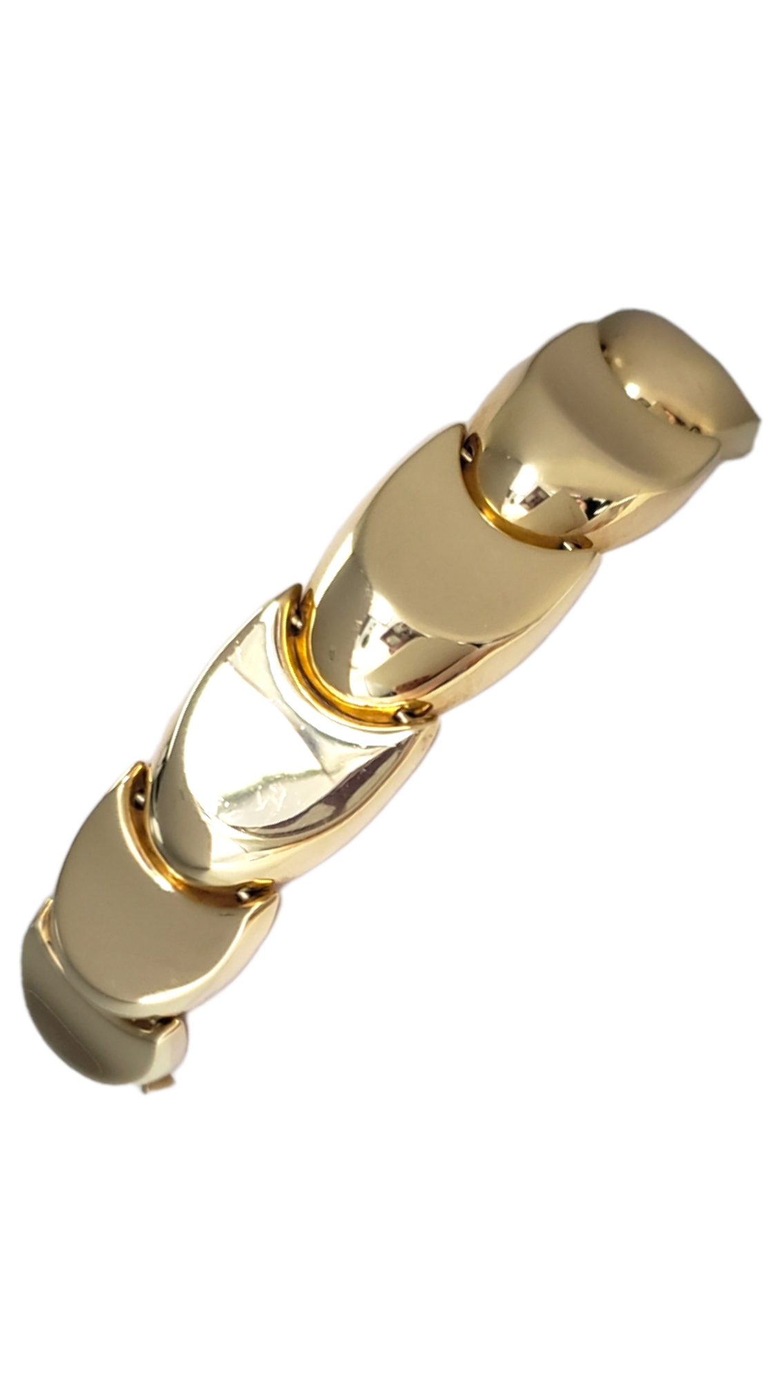 14K Yellow Gold Fancy U-Shaped Link Women's Bracelet New W/O Tags
