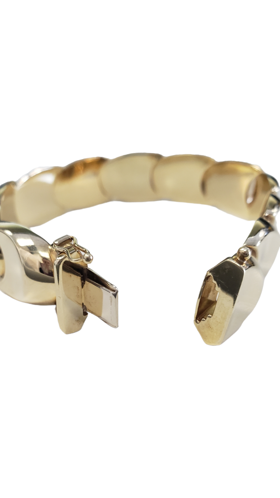 14K Yellow Gold Fancy U-Shaped Link Women's Bracelet New W/O Tags