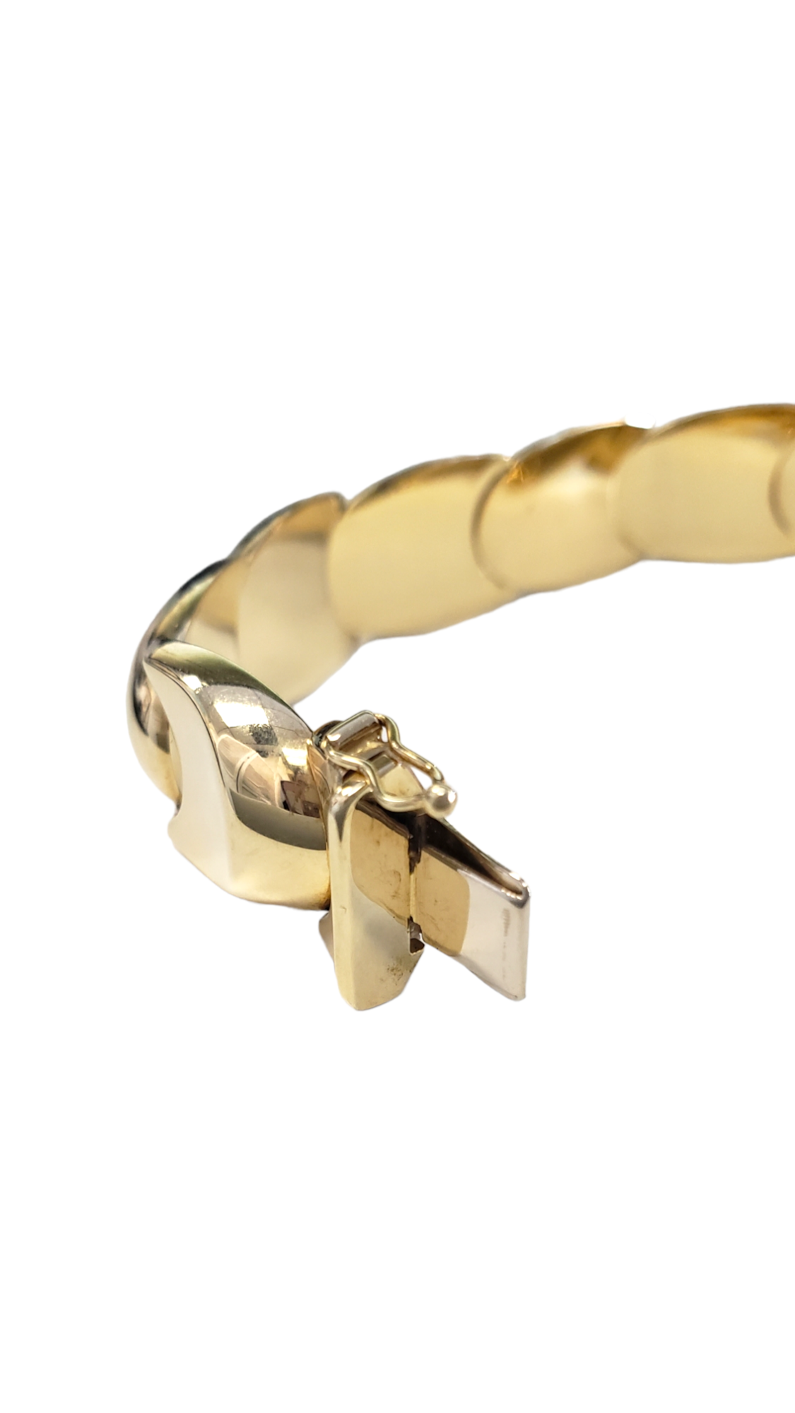 Fancy U-Shaped Link Bracelet made in 14-Karat Yellow Gold