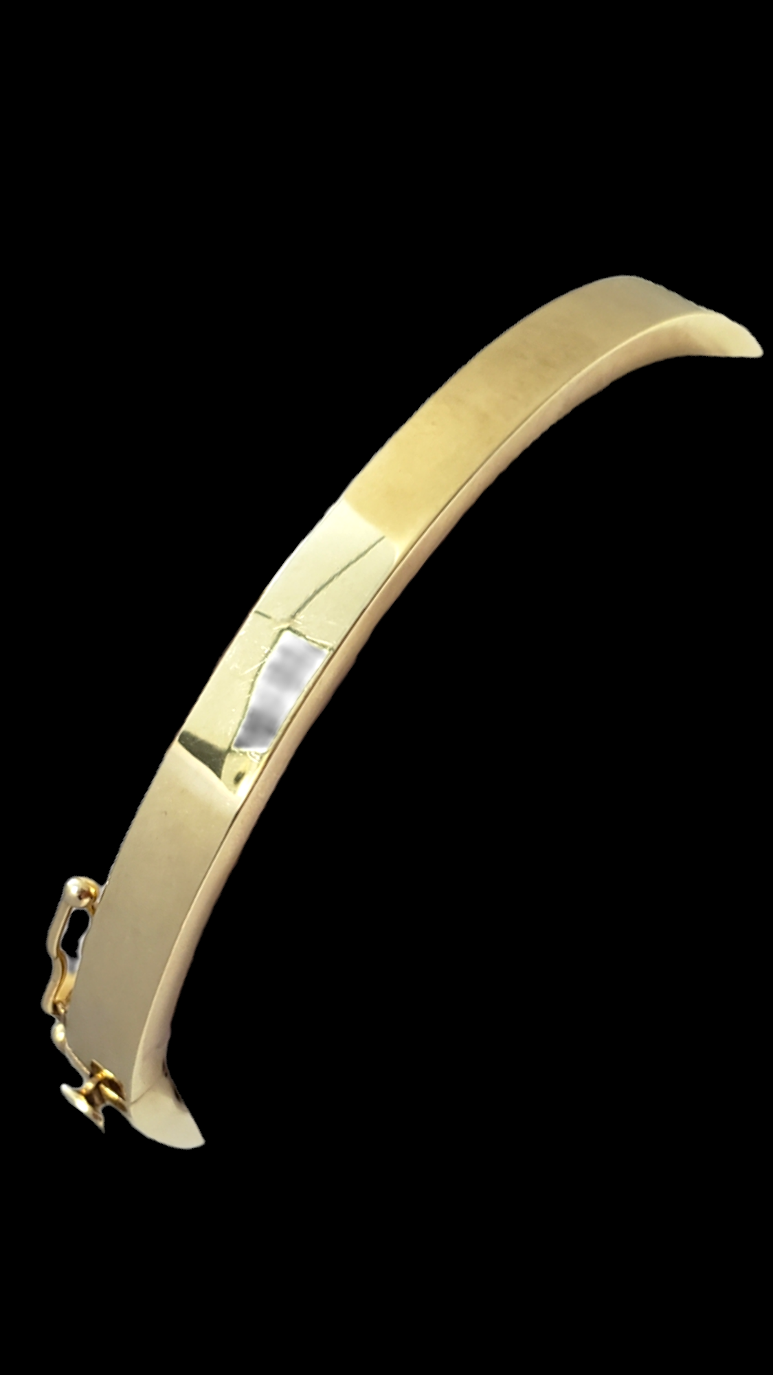 14k Yellow Gold Woman's Baguette Diamond Bangle Bracelet