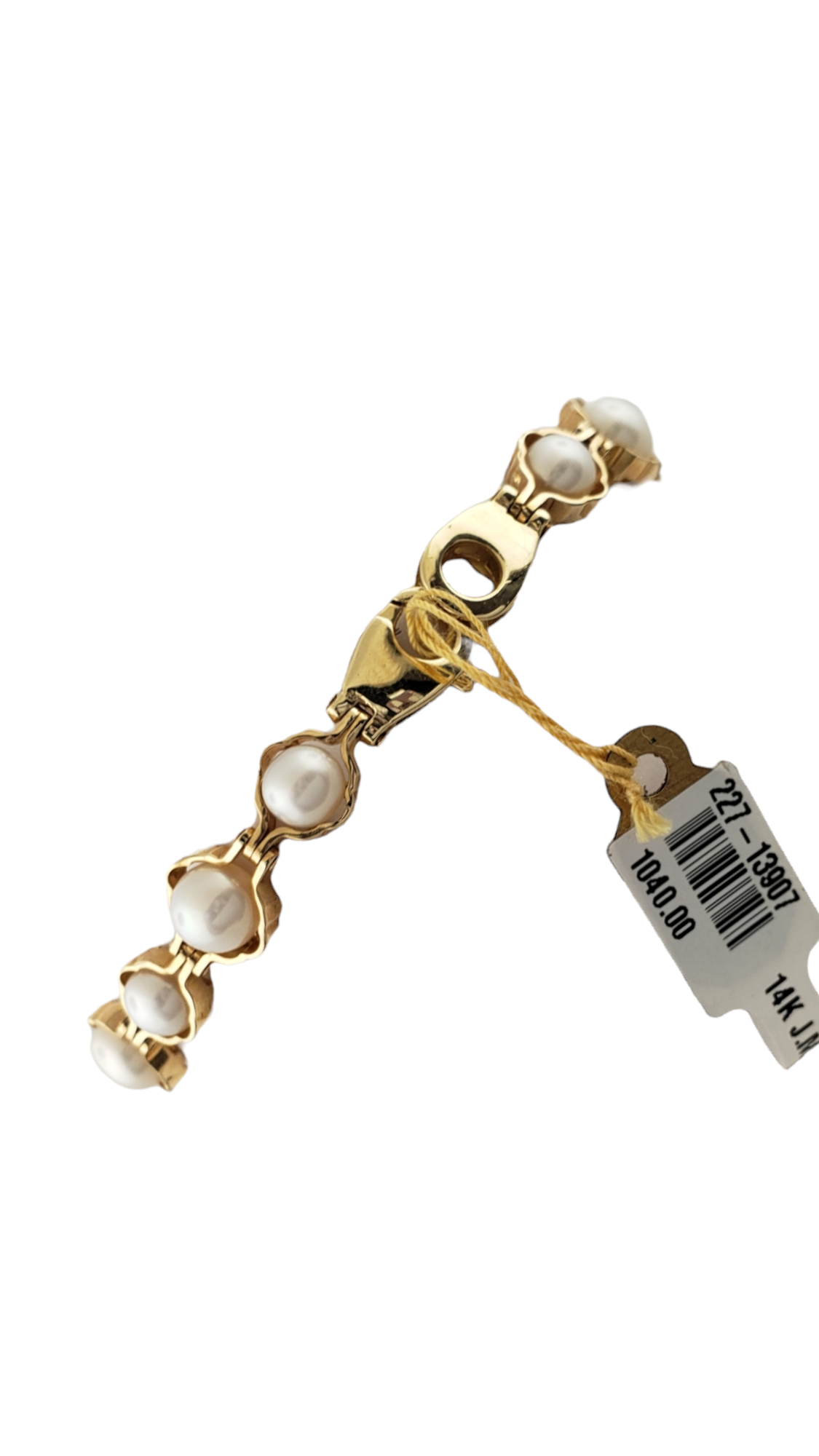 14k Yellow Gold Woman's Gold, Pearl Bracelet new w/o tags