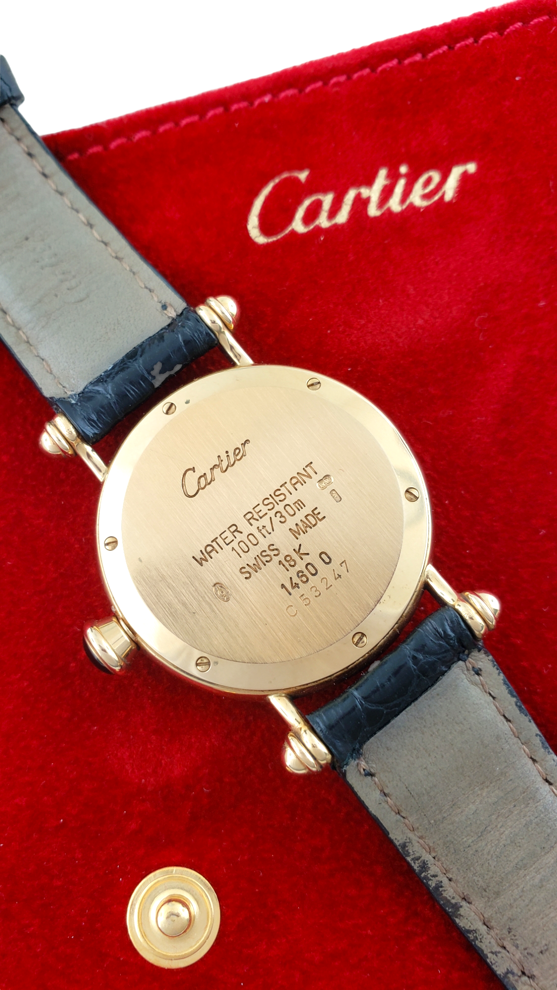 Authentic Cartier Diabolo LM 18K Yellow Gold Mechanical Standard Watch