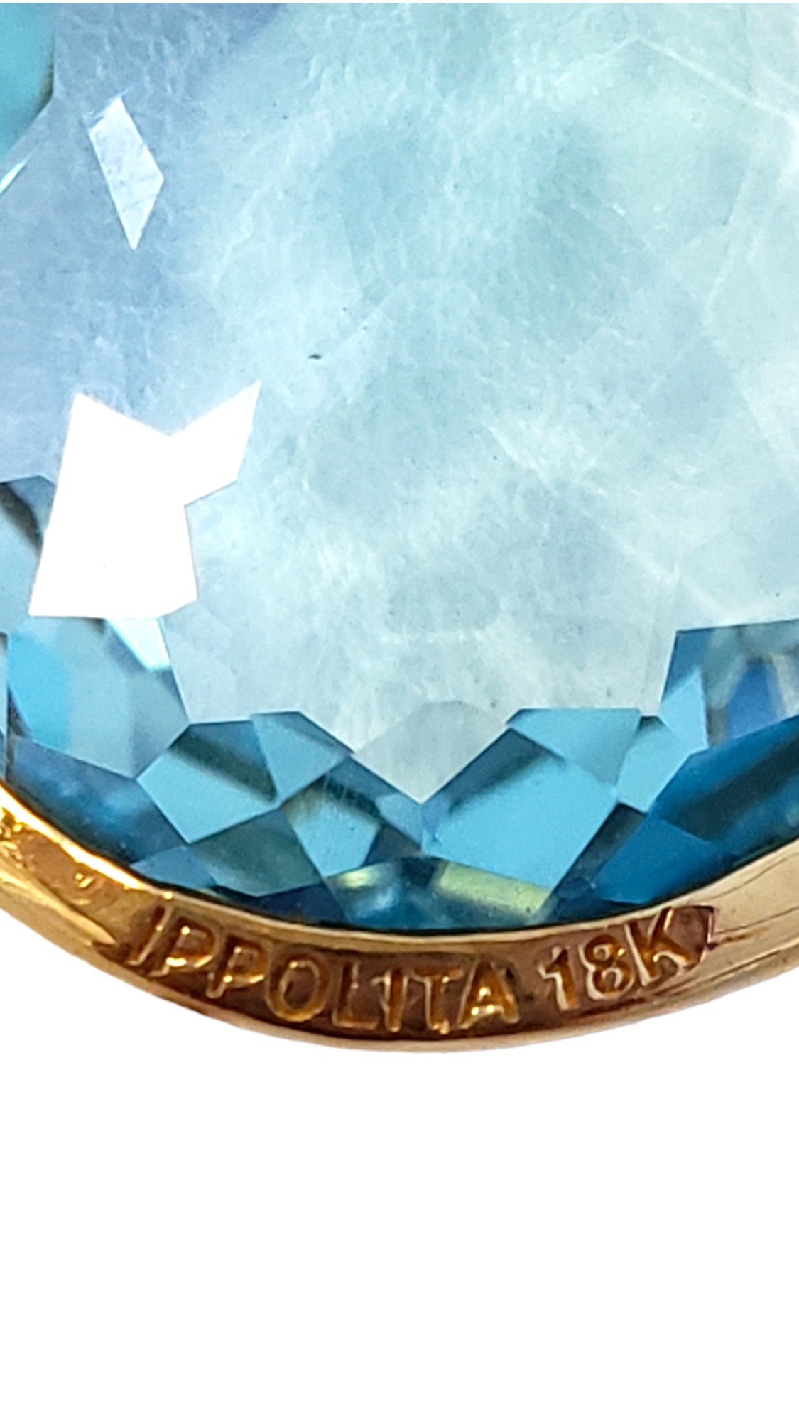 Ippolita Pear-Shaped Blue Topaz & Diamond 18K Yellow Gold Rock Candy Earrings