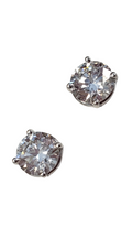 Laboratory Grown Diamond Stud Earrings set in 14K White Gold with Jumbo Backing