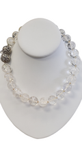 David Yurman 16mm Clear Quartz Beaded Necklace 18k White Gold Clasp