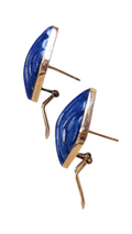 Lapis Earrings in 14kt Yellow Gold