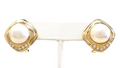 Mabe Pearls & Diamond Stud Earrings made in 14-karat Yellow Gold