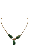 Carved Jade Necklace, 14kt Yellow Gold