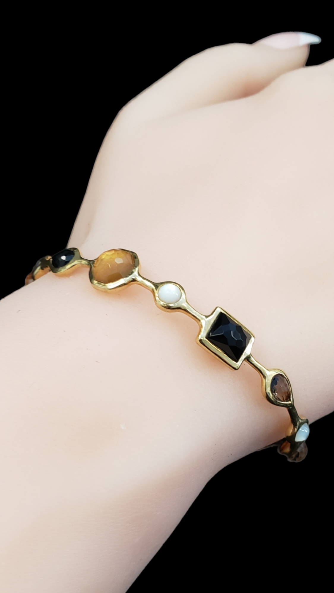 Ippolita Rock Candy Multi-stone Bangle Bracelet 18kt yellow gold