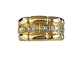 Diamond and Yellow Gold Wide band Ring, 18kt yellow gold