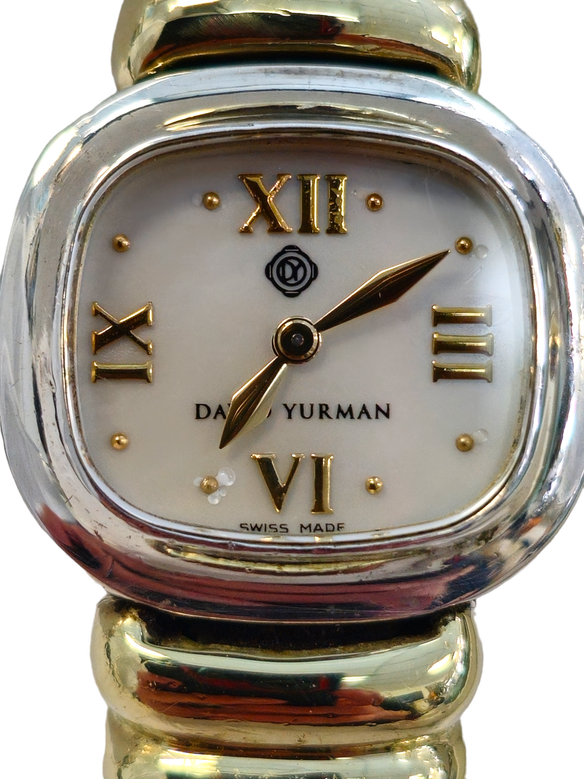 David Yuman Two-Tone Watch Sterling Silver and 14kt Yellow gold Preowned
