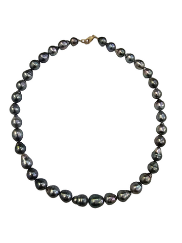 Baroque Tahitian Black Pearl Necklace