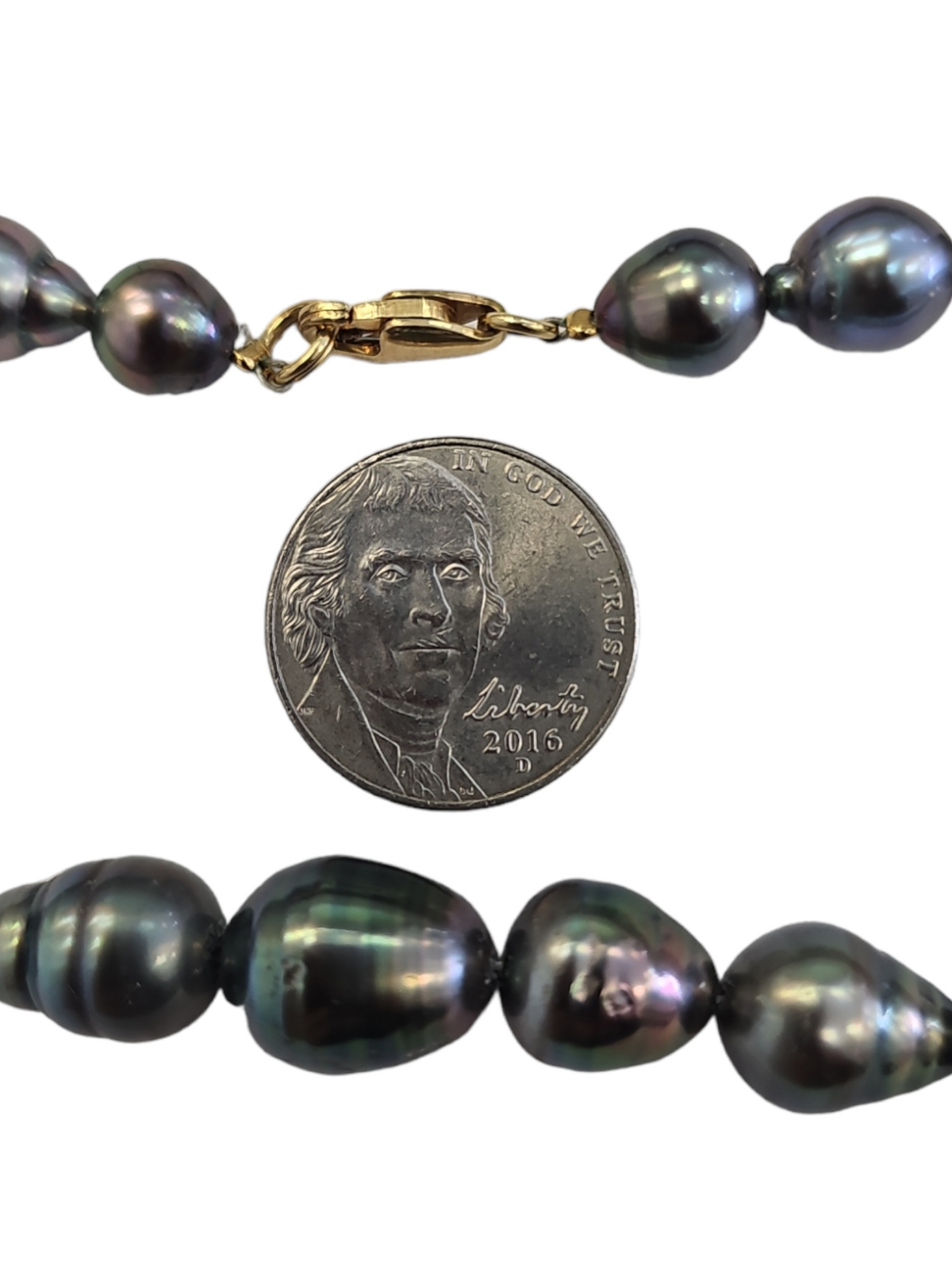 Baroque Tahitian Black Pearl Necklace
