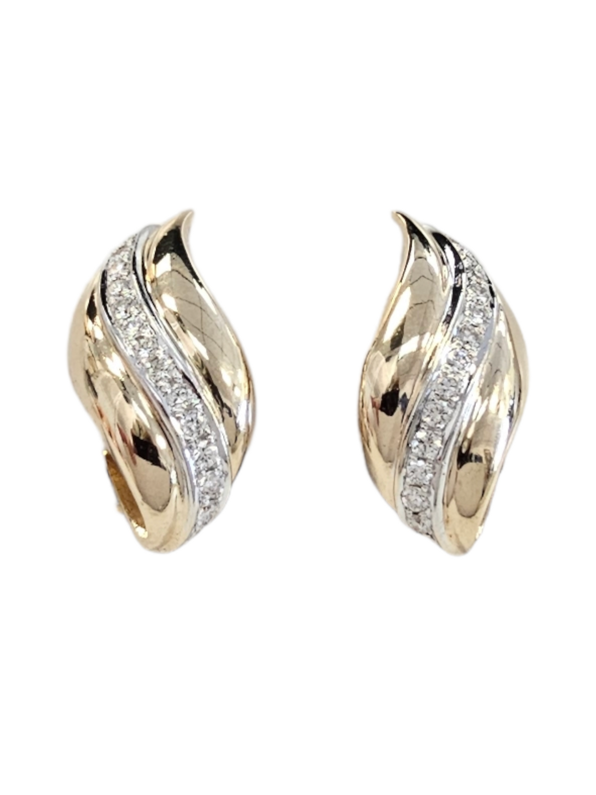 Diamond Earrings, 14kt Yellow Gold Stud earrings