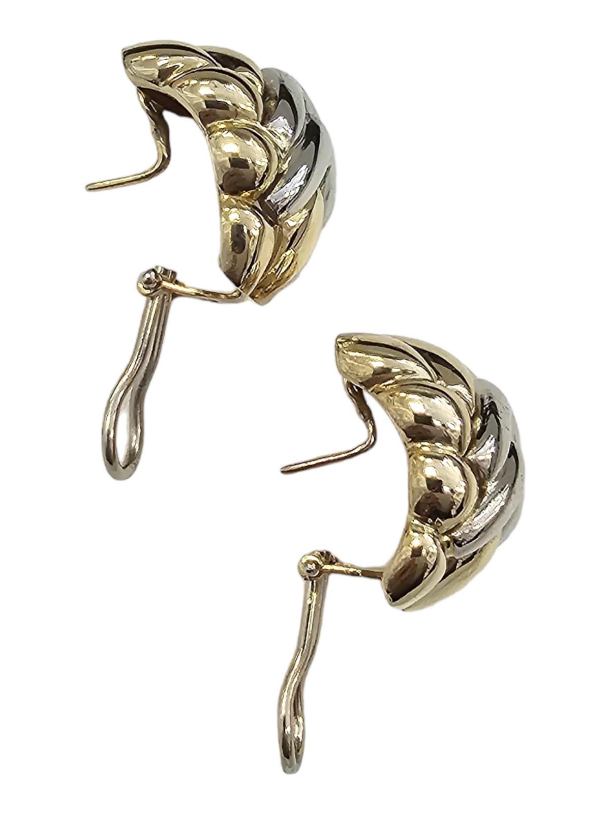 Two-toned 18kt Gold Stud Earrings