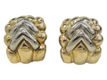 Two-toned 18kt Gold Stud Earrings