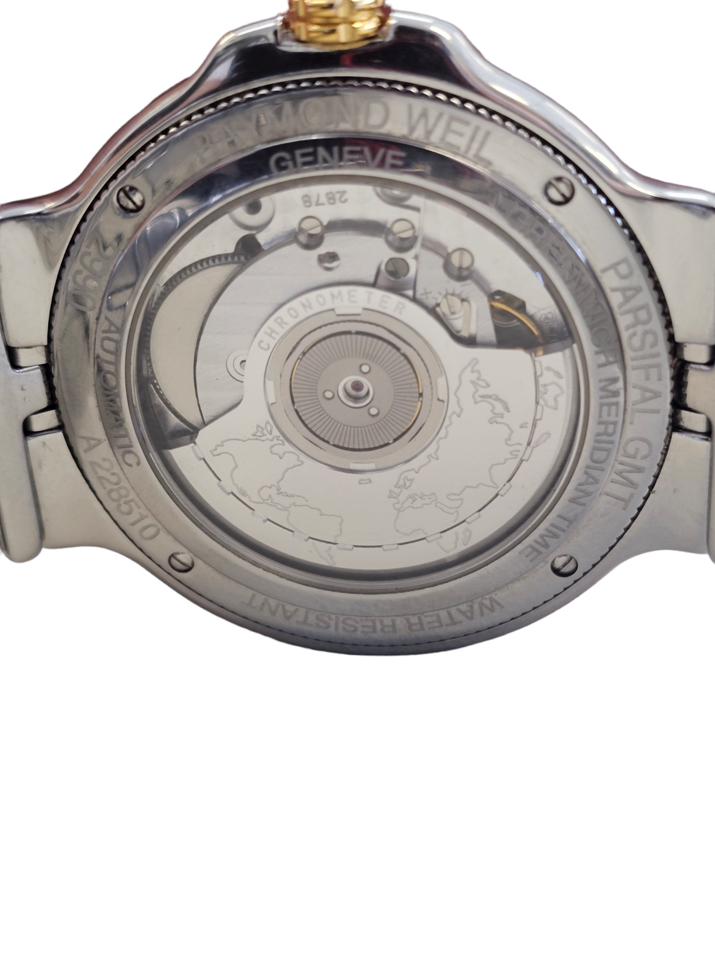 18Kt Yellow gold and Stainless Steel Raymond Weil Parsifal GMT 18Kt Yellow gold and Stainless Steel Raymond Weil Parsifal GMT