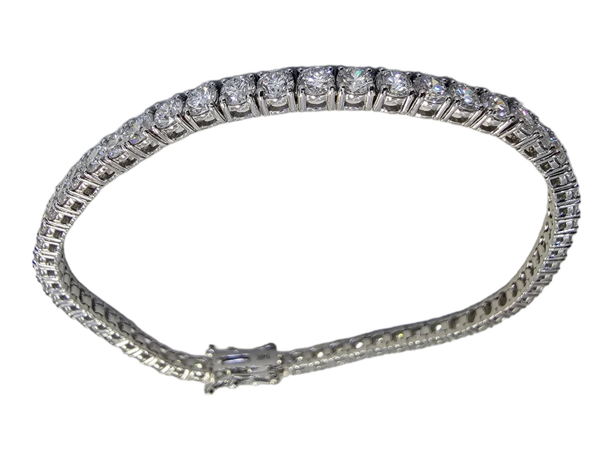 Diamond Tennis Bracelet, 14Kt White Gold,