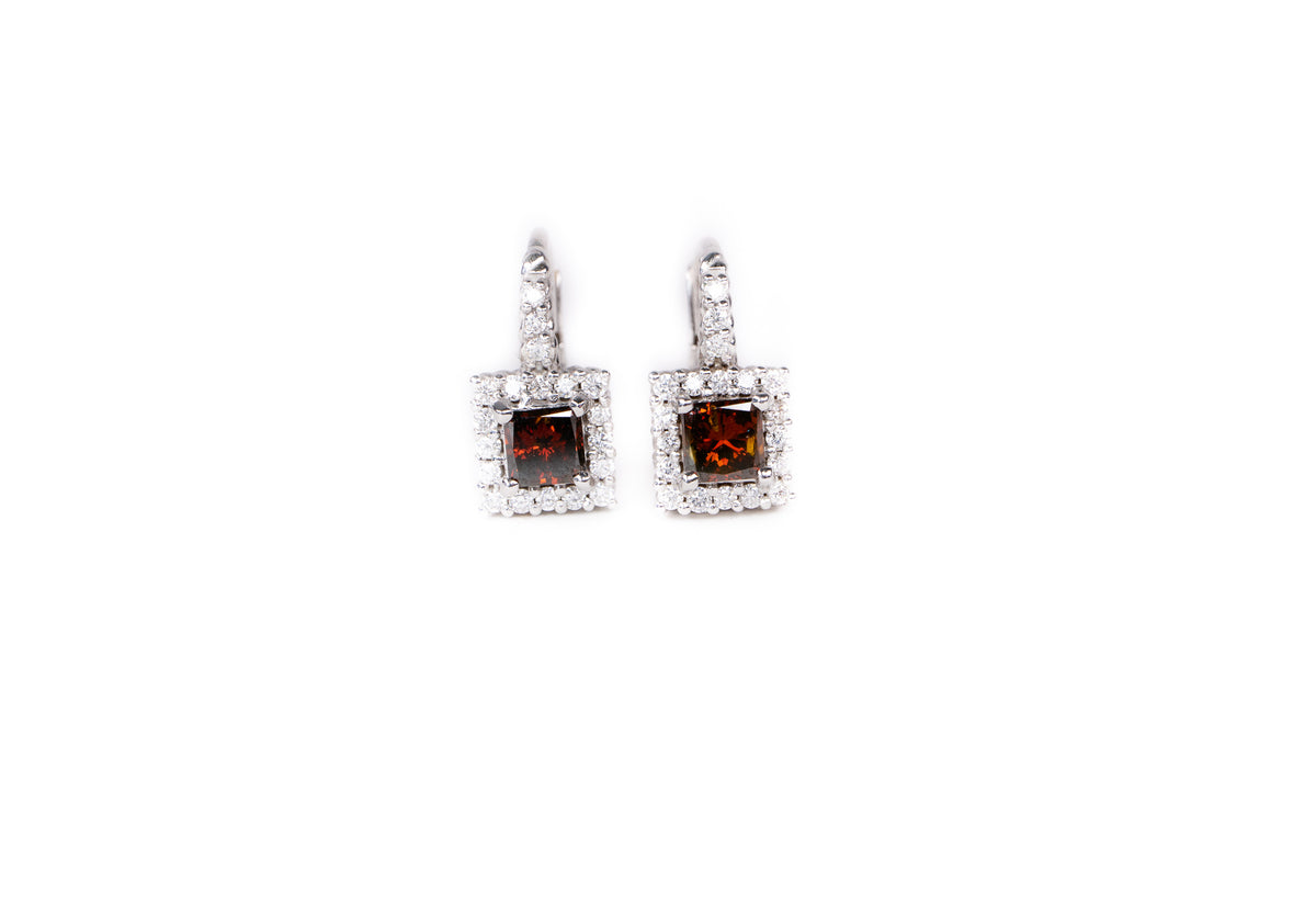 Cognac Diamond Earrings