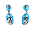 18KT White Gold Michael Christoff Torquoise Earrings