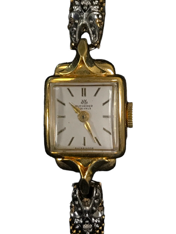 Vintage Bucherer 18K Yellow Gold Ladies Watch